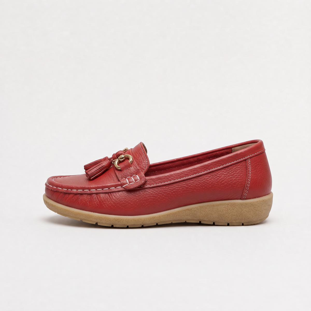 Tassel Detail Slip-On Loafers - Cushioned Insole