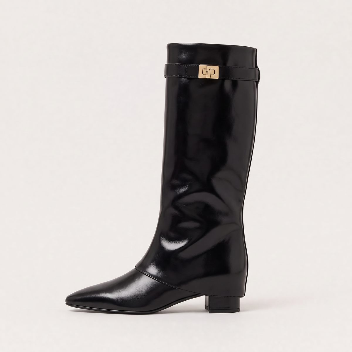 Knee-High Block Heel Boots