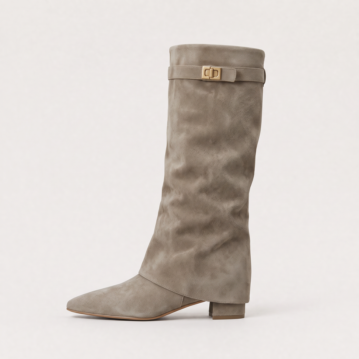 Knee-High Block Heel Boots