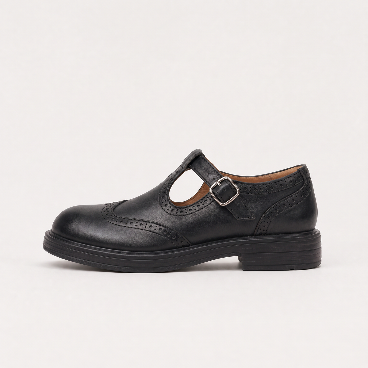 T-Bar Brogue Mary Jane Shoes