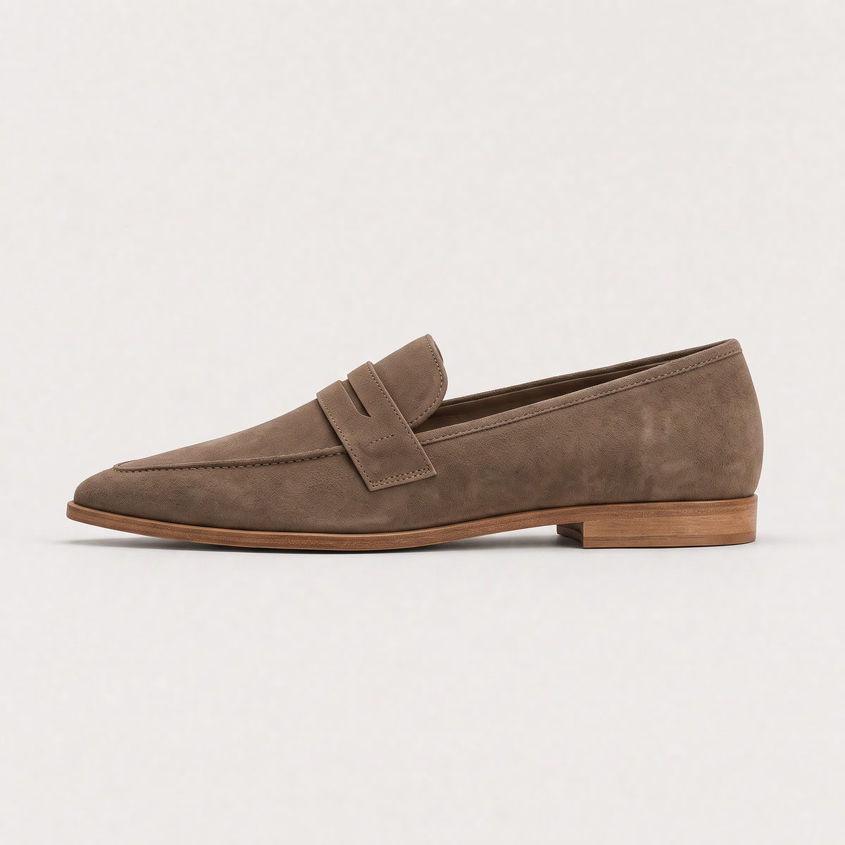 Suede-Look Penny Loafers