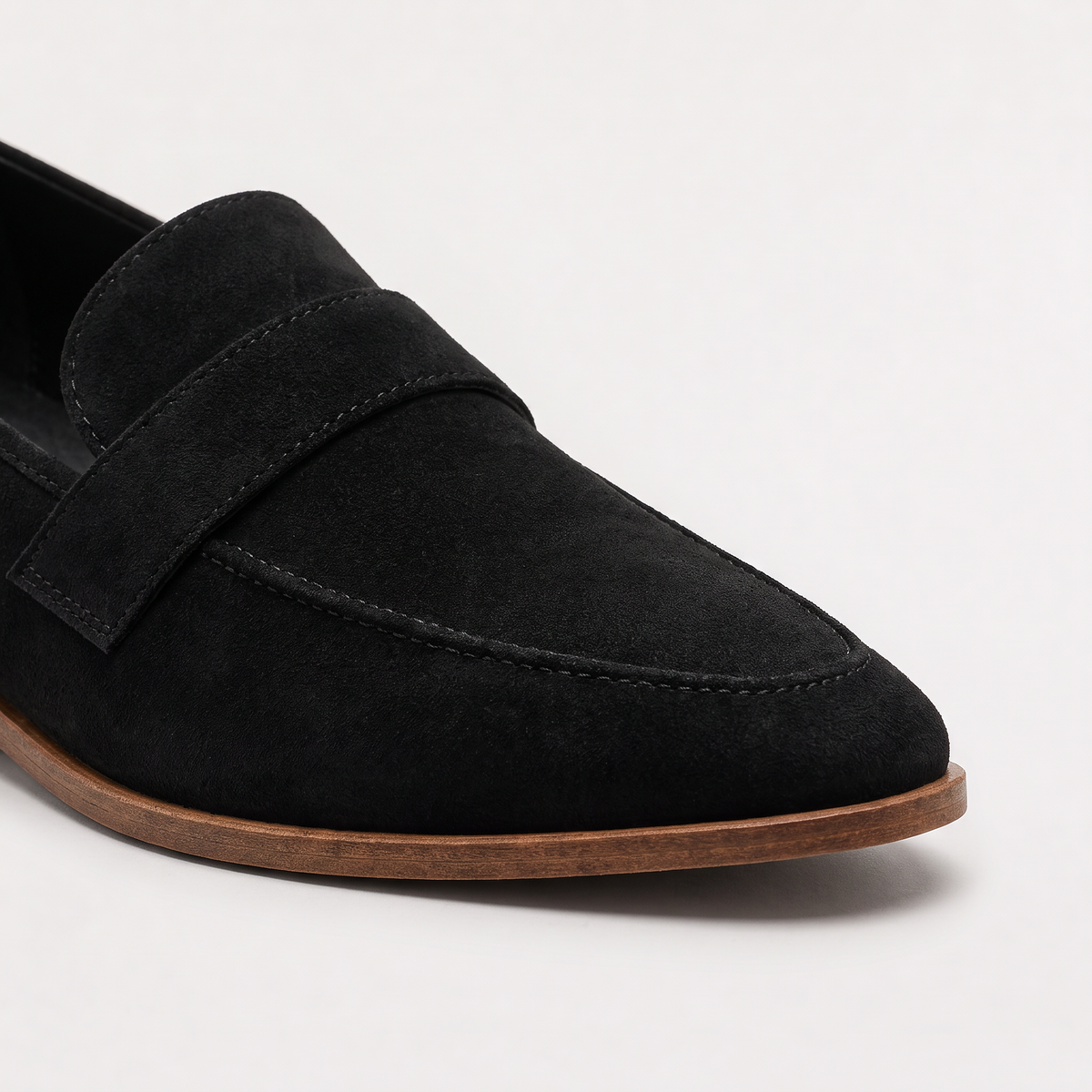Suede-Look Penny Loafers