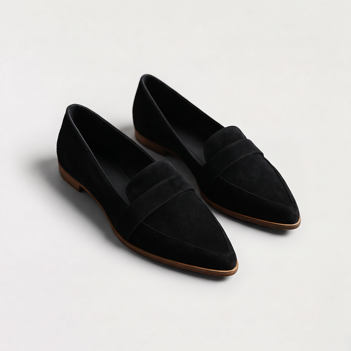 Suede-Look Penny Loafers