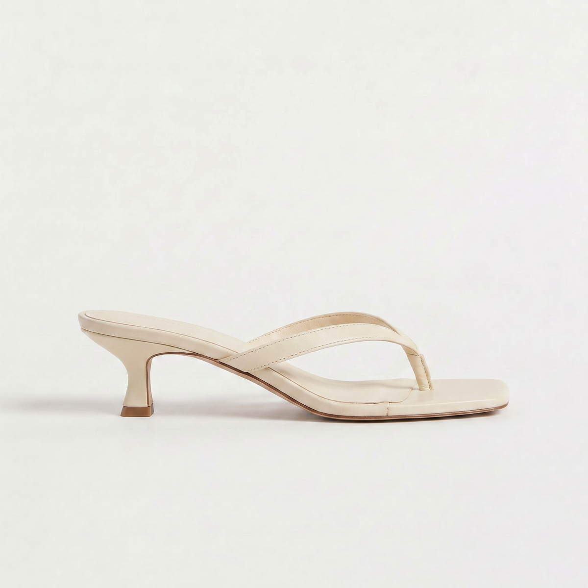 Square Toe Kitten Heel Sandals
