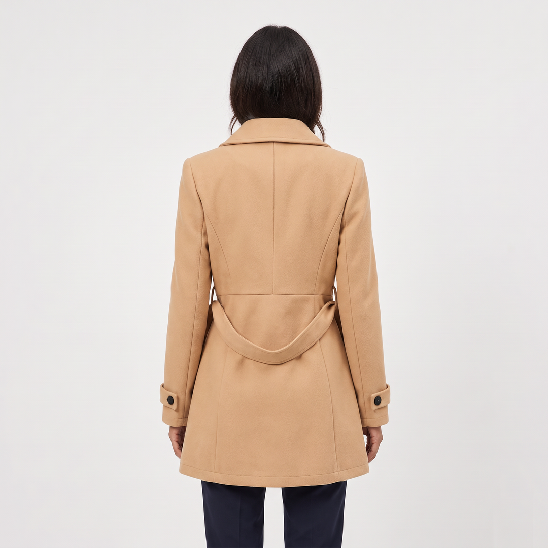 Double-Breasted Belted Trench Coat