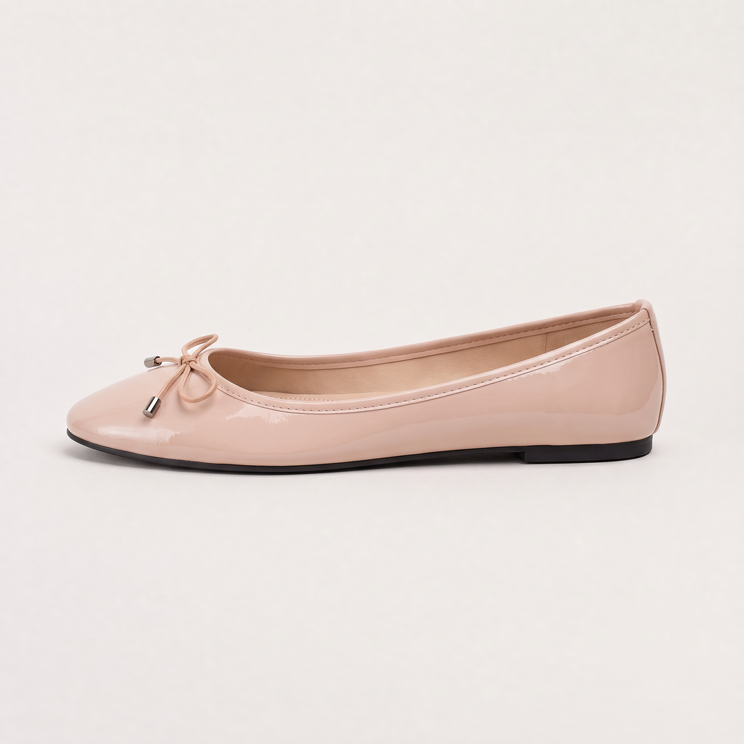 Bow Detail Slip-On Ballerina Shoes