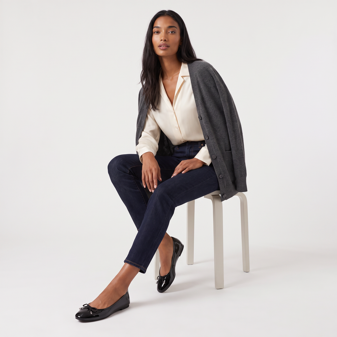 Bow Detail Slip-On Ballerina Shoes