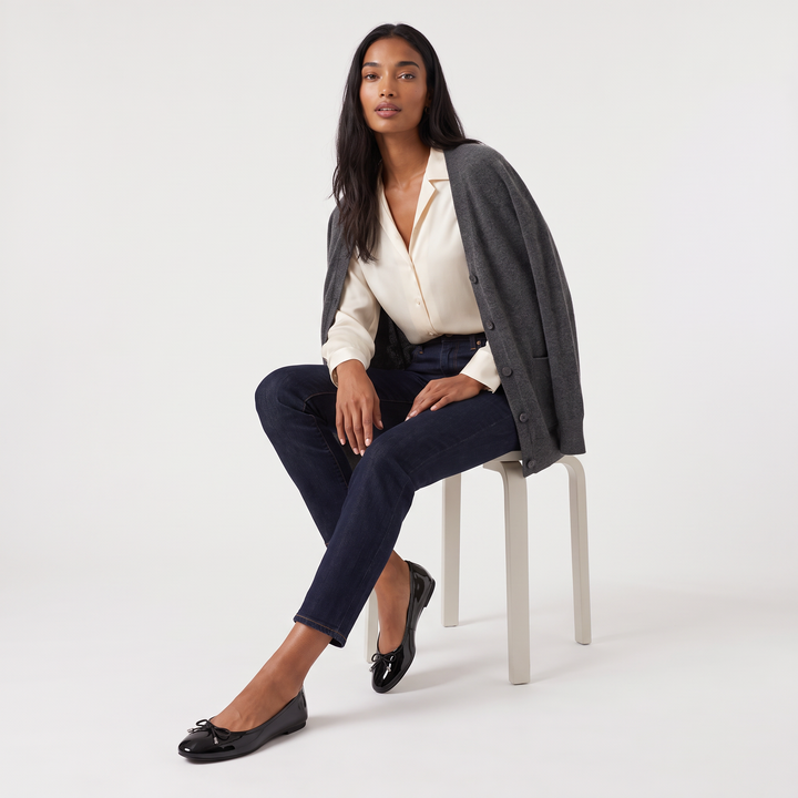 Bow Detail Slip-On Ballerina Shoes