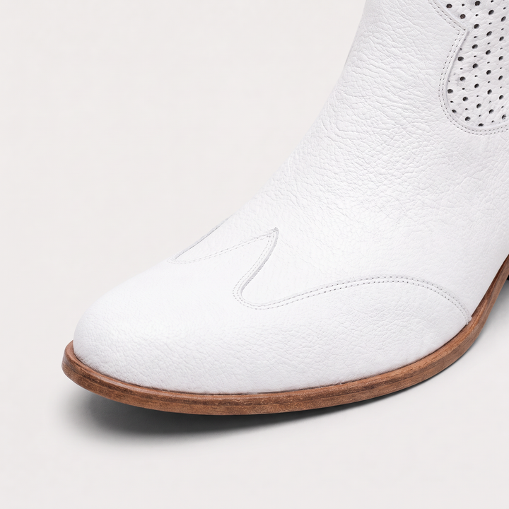 Perforated Western Mid-Calf Boots