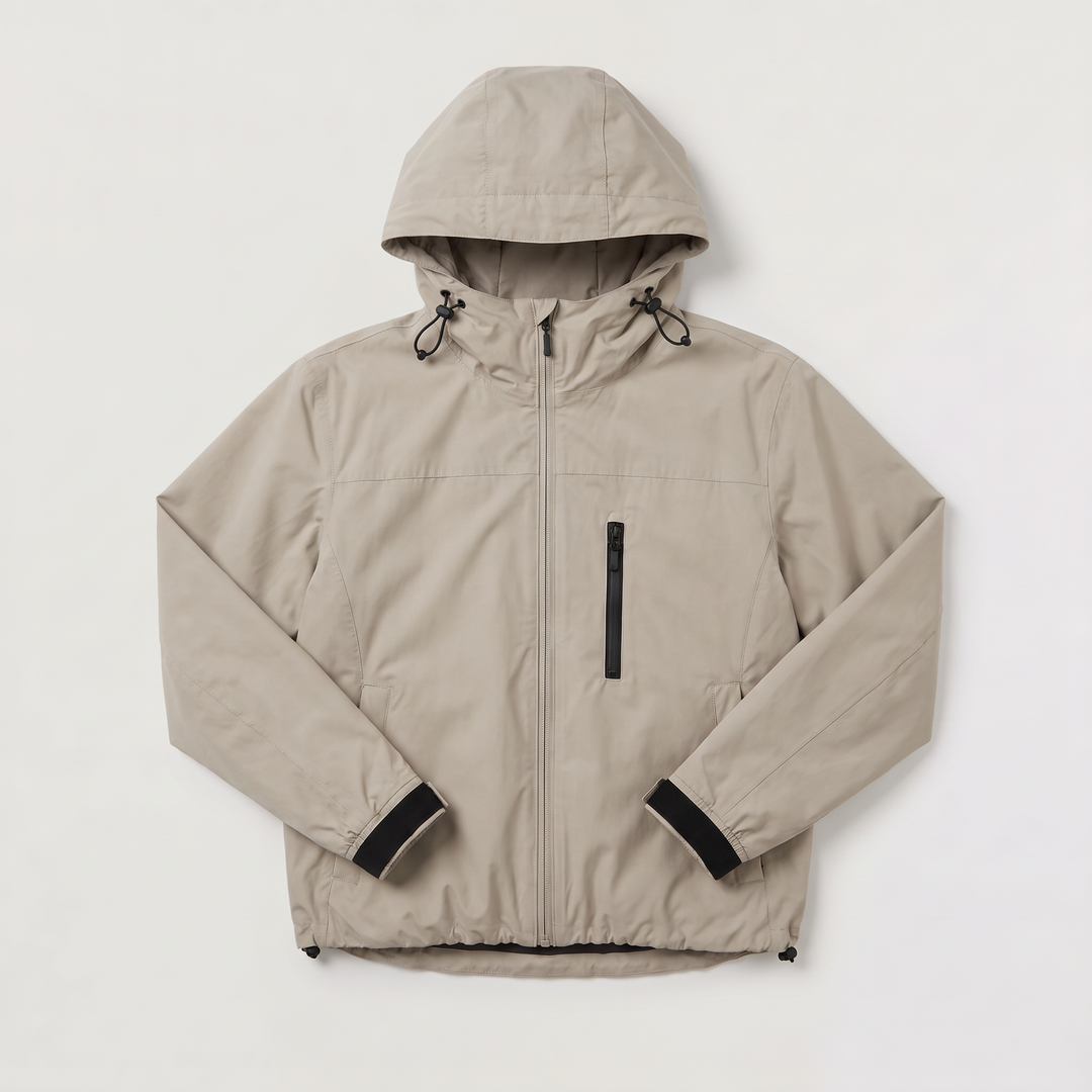 Cropped Hooded Windbreaker Jacket