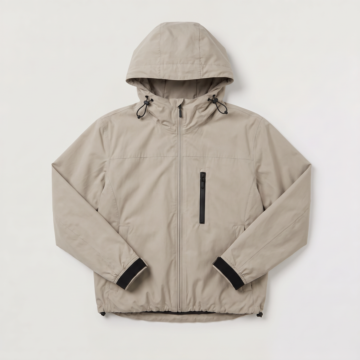Cropped Hooded Windbreaker Jacket