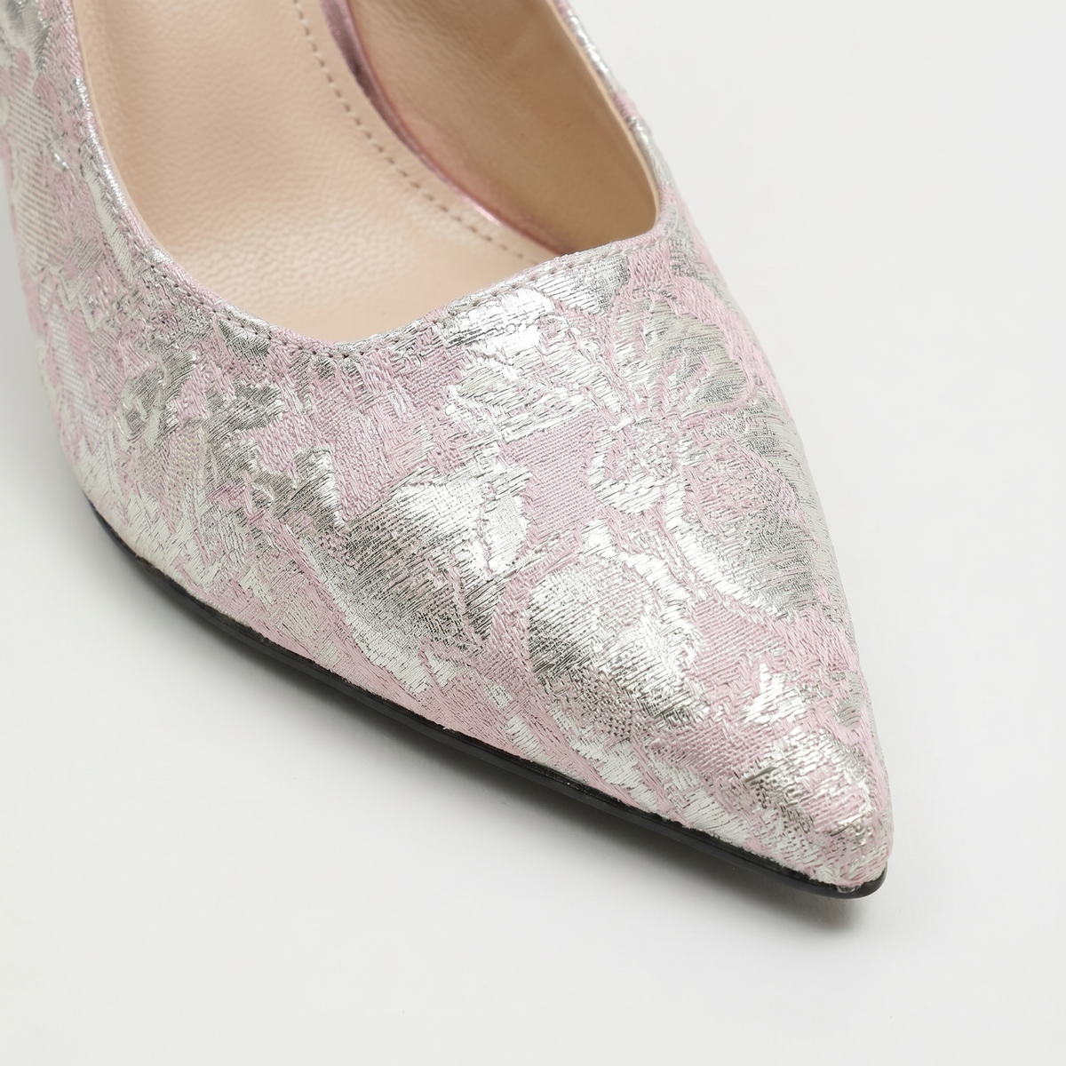 Slingback Heels - Glitter Pointed Toe