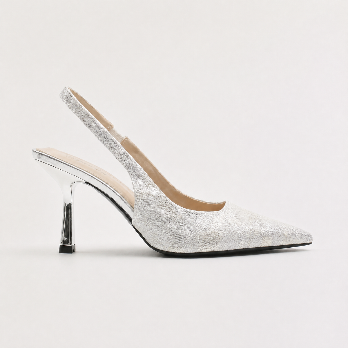 Slingback Heels - Glitter Pointed Toe