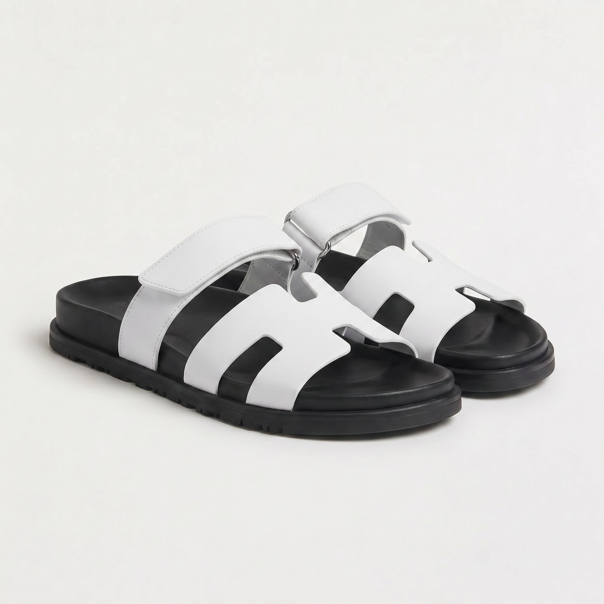 Double Strap Flat Slide Sandals