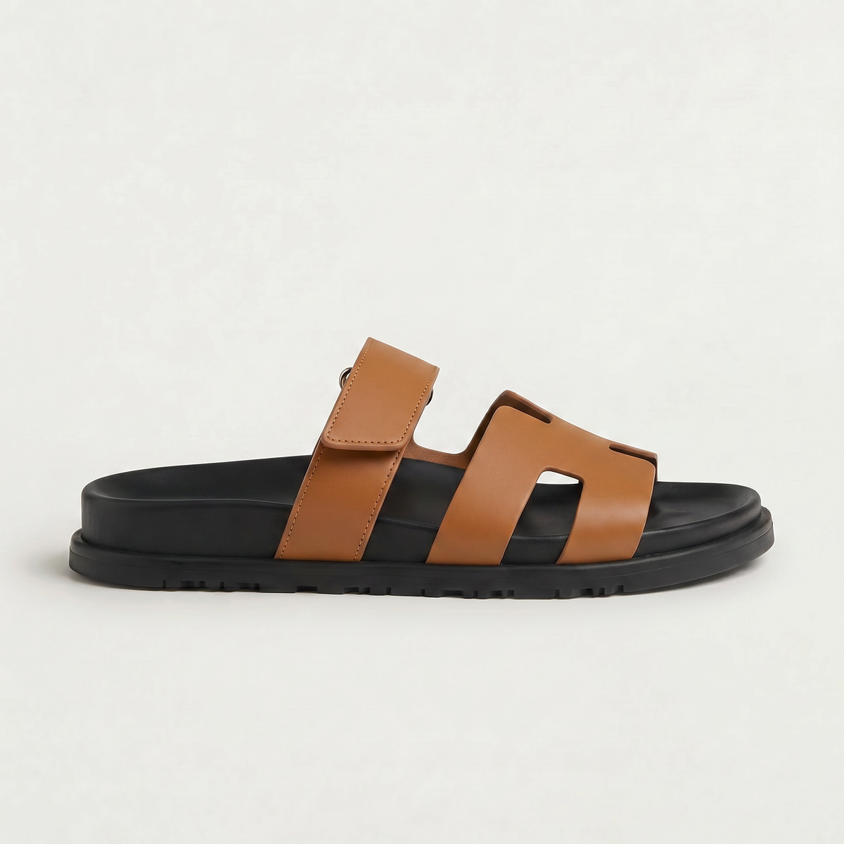Double Strap Flat Slide Sandals