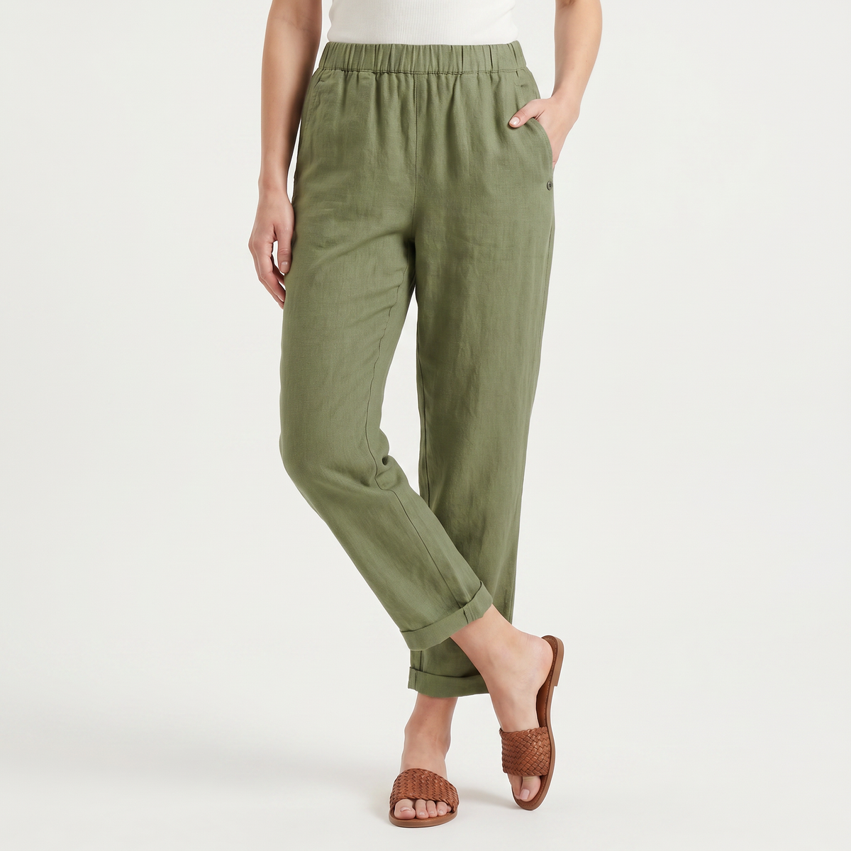 Harem Pants with Elastic Waist