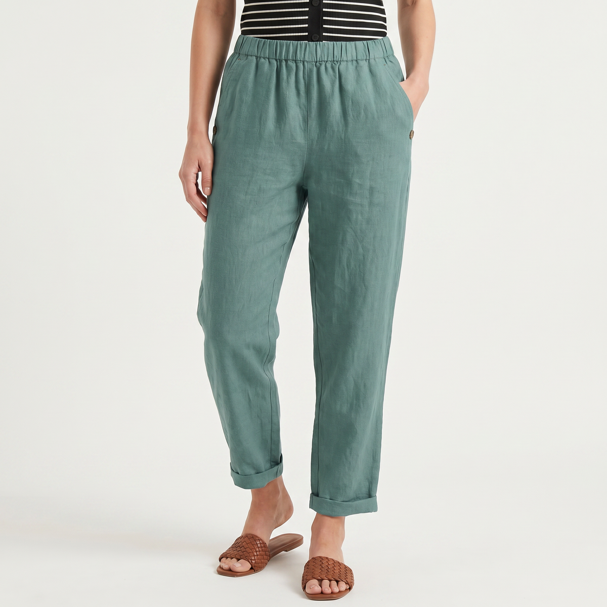 Harem Pants with Elastic Waist