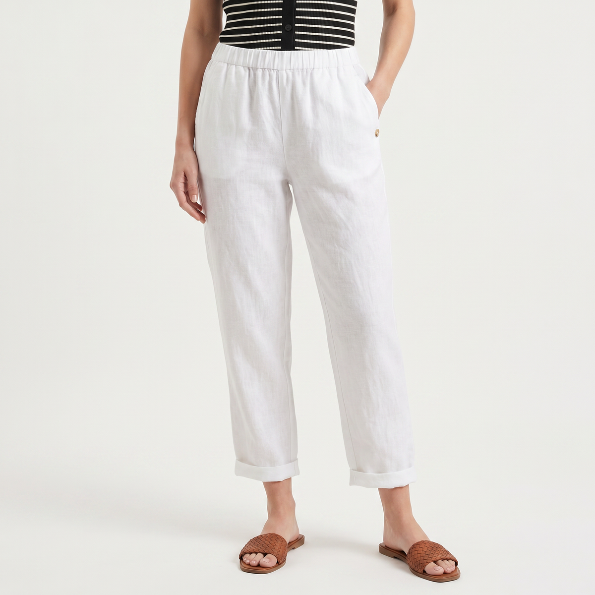 Harem Pants with Elastic Waist