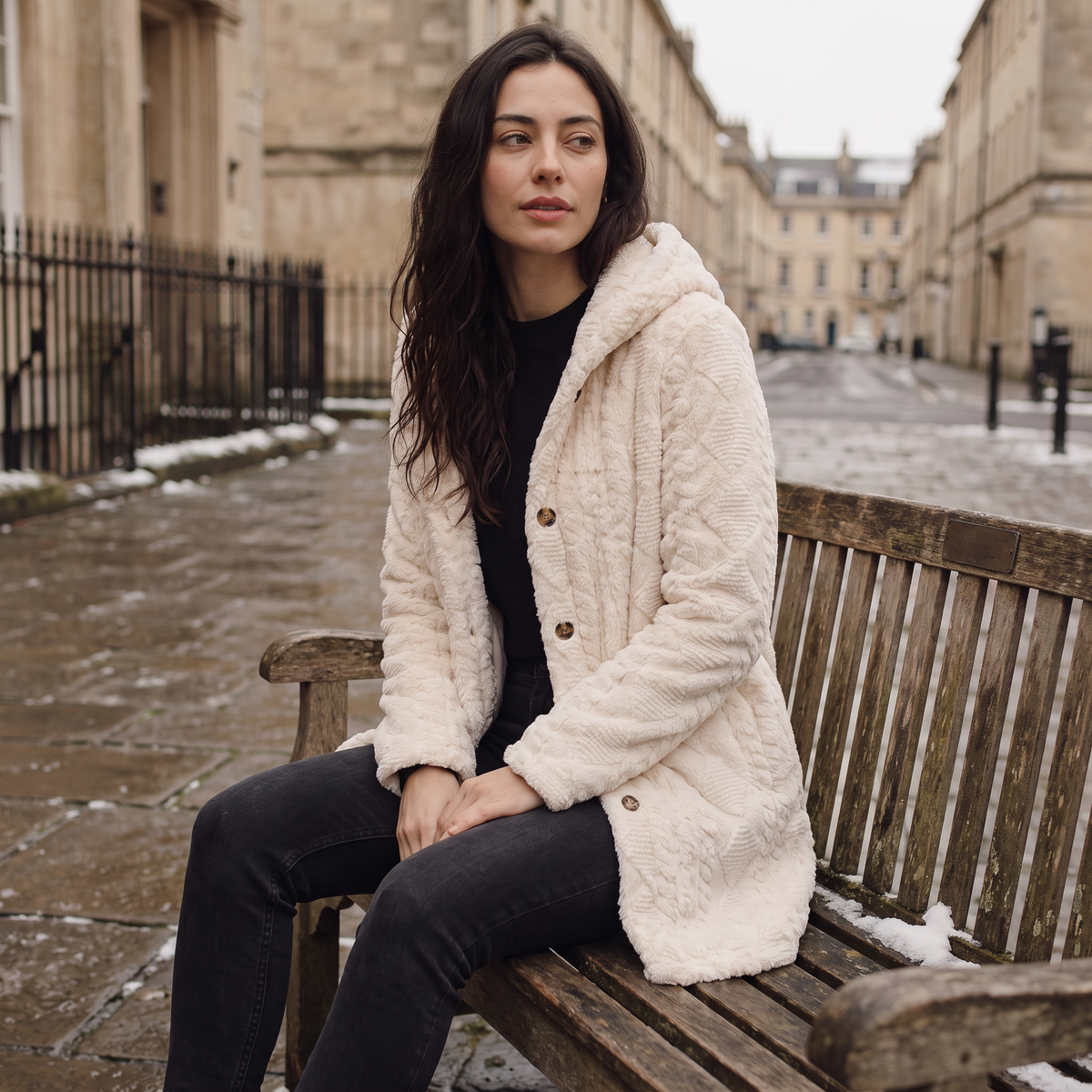 Hooded Teddy Cardigan