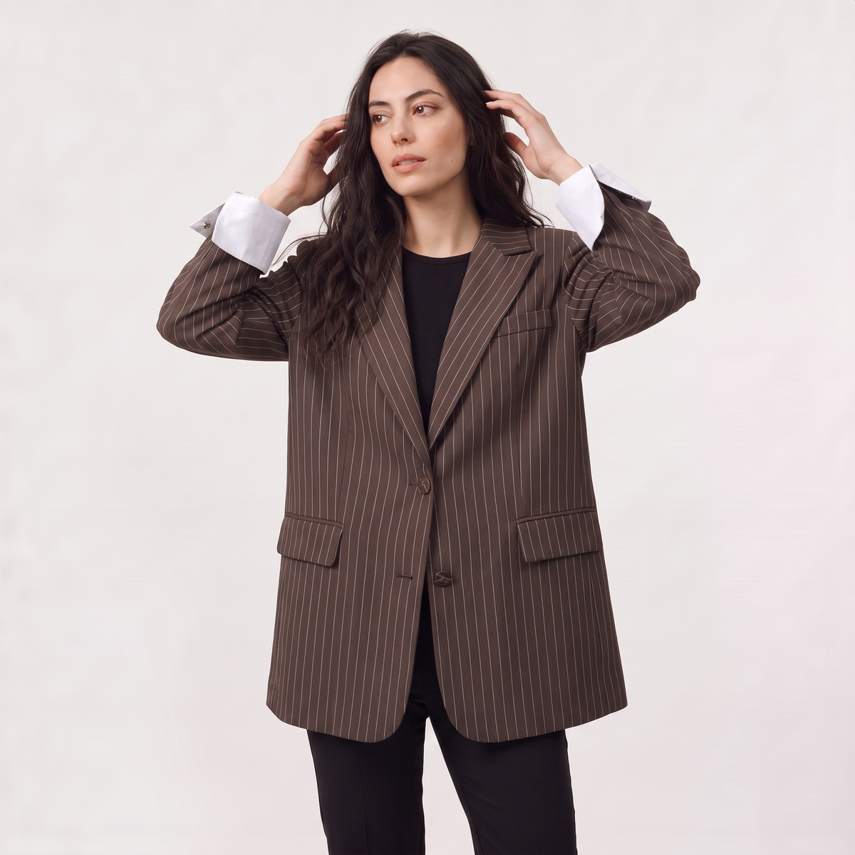 Oversized Striped Blazer