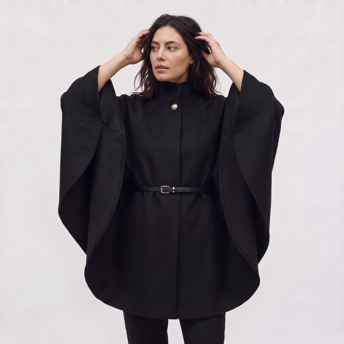 Long Knit Poncho – Cape Coat