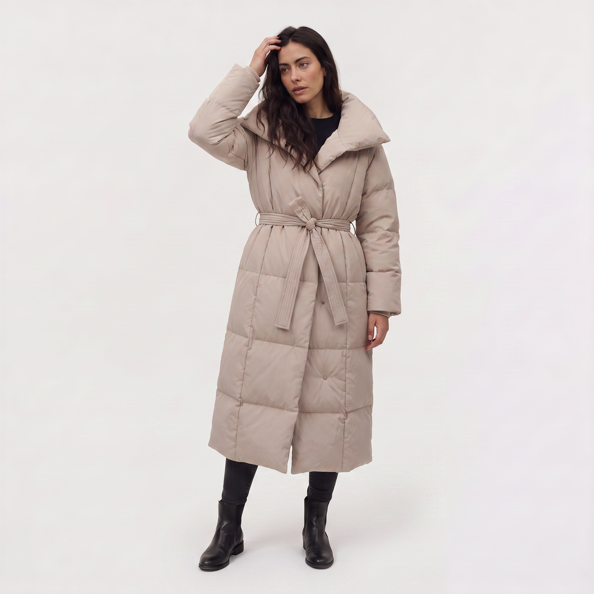Long Line Hooded Puffer Coat