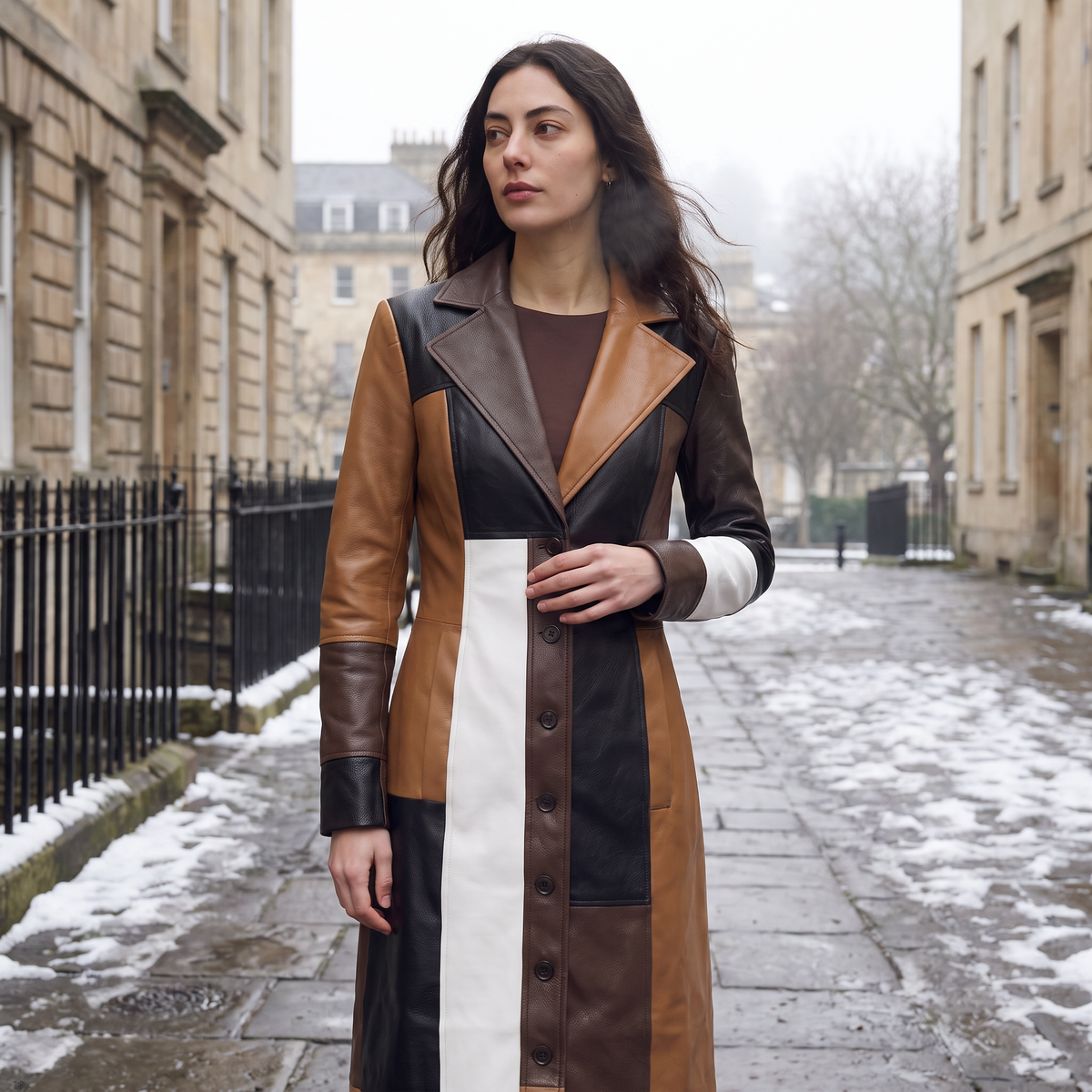 Patchwork Trench Coat