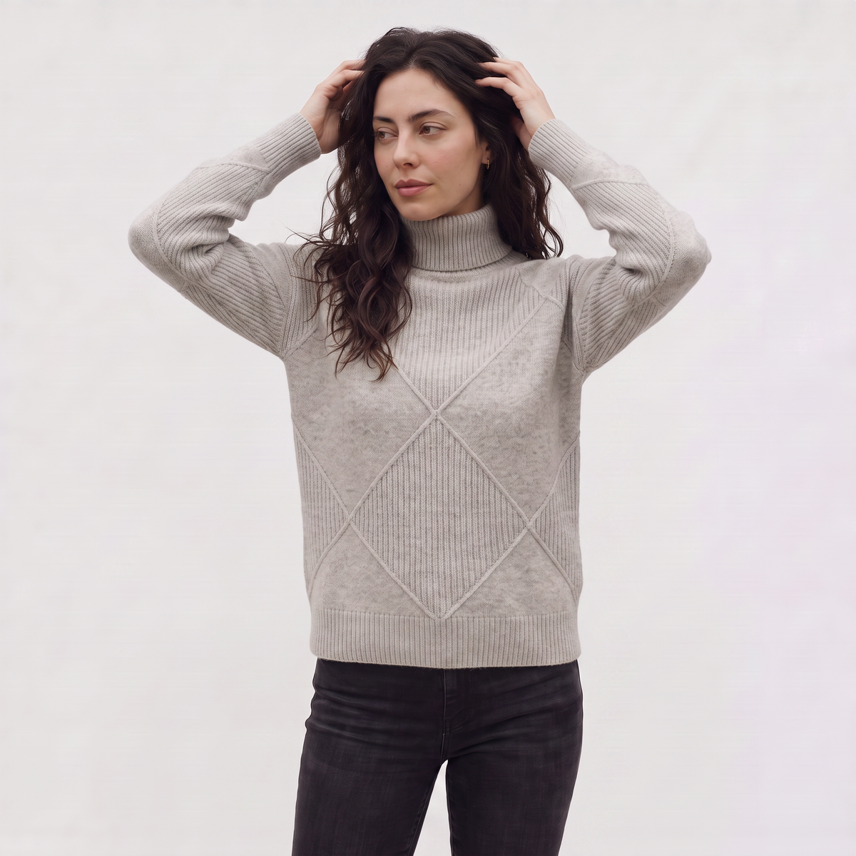 Cable Knit Turtleneck Sweater