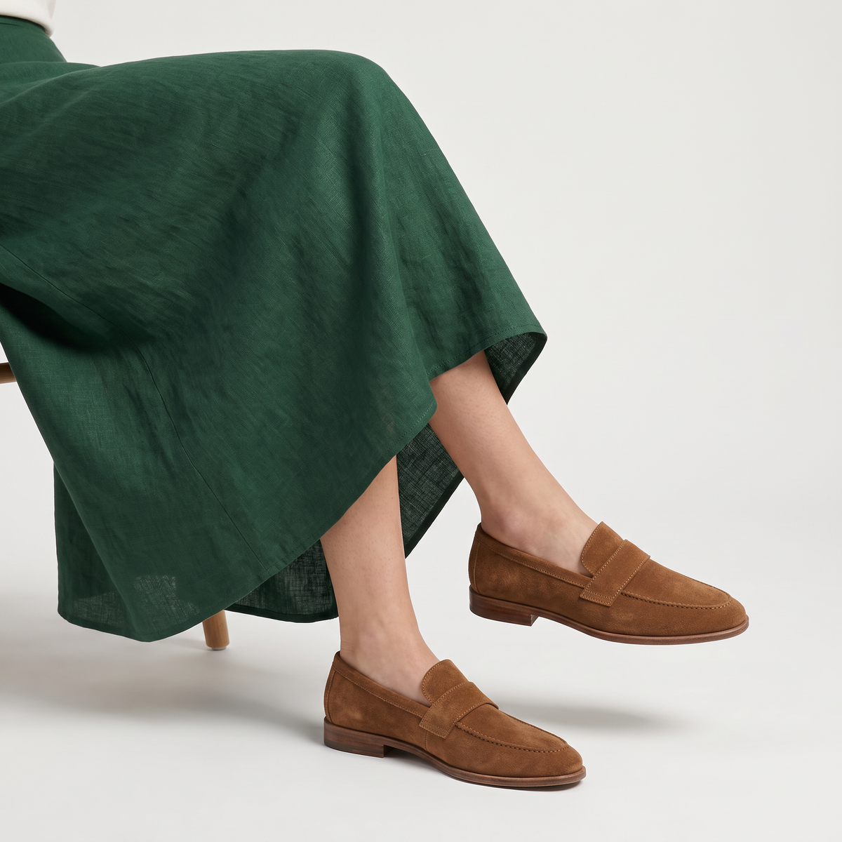 Pointed-Toe Penny Loafers