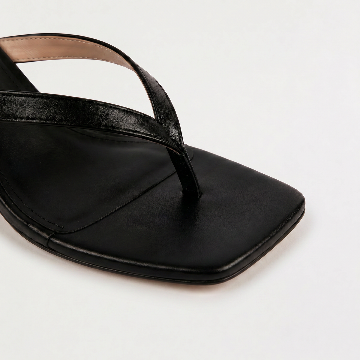 Square Toe Kitten Heel Sandals