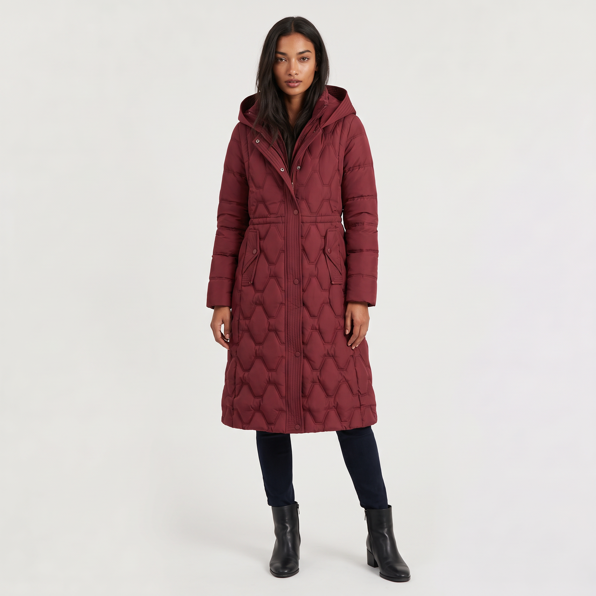 Maxi Quilted Hooded Coat