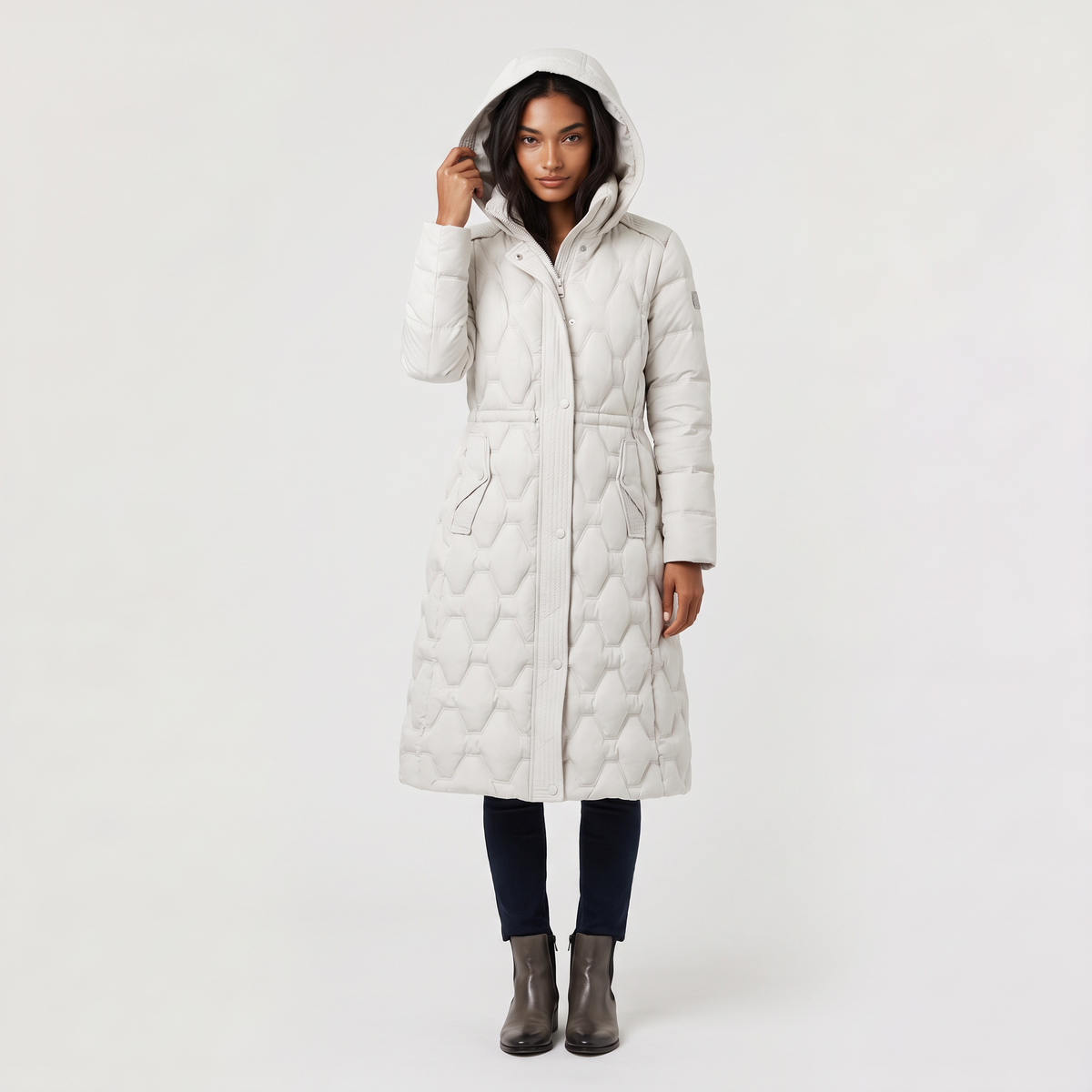 Maxi Quilted Hooded Coat