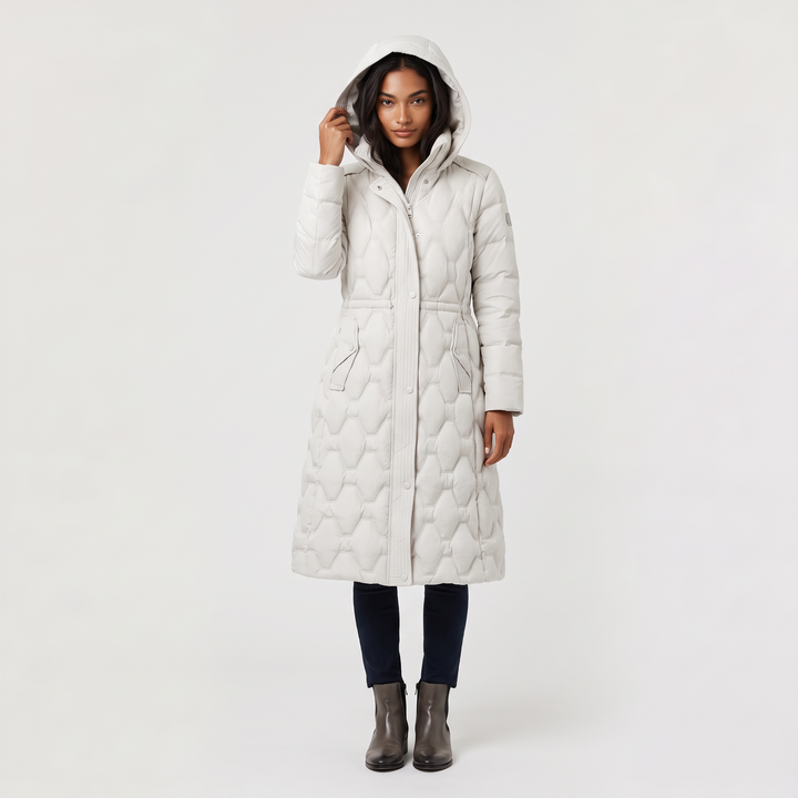 Maxi Quilted Hooded Coat