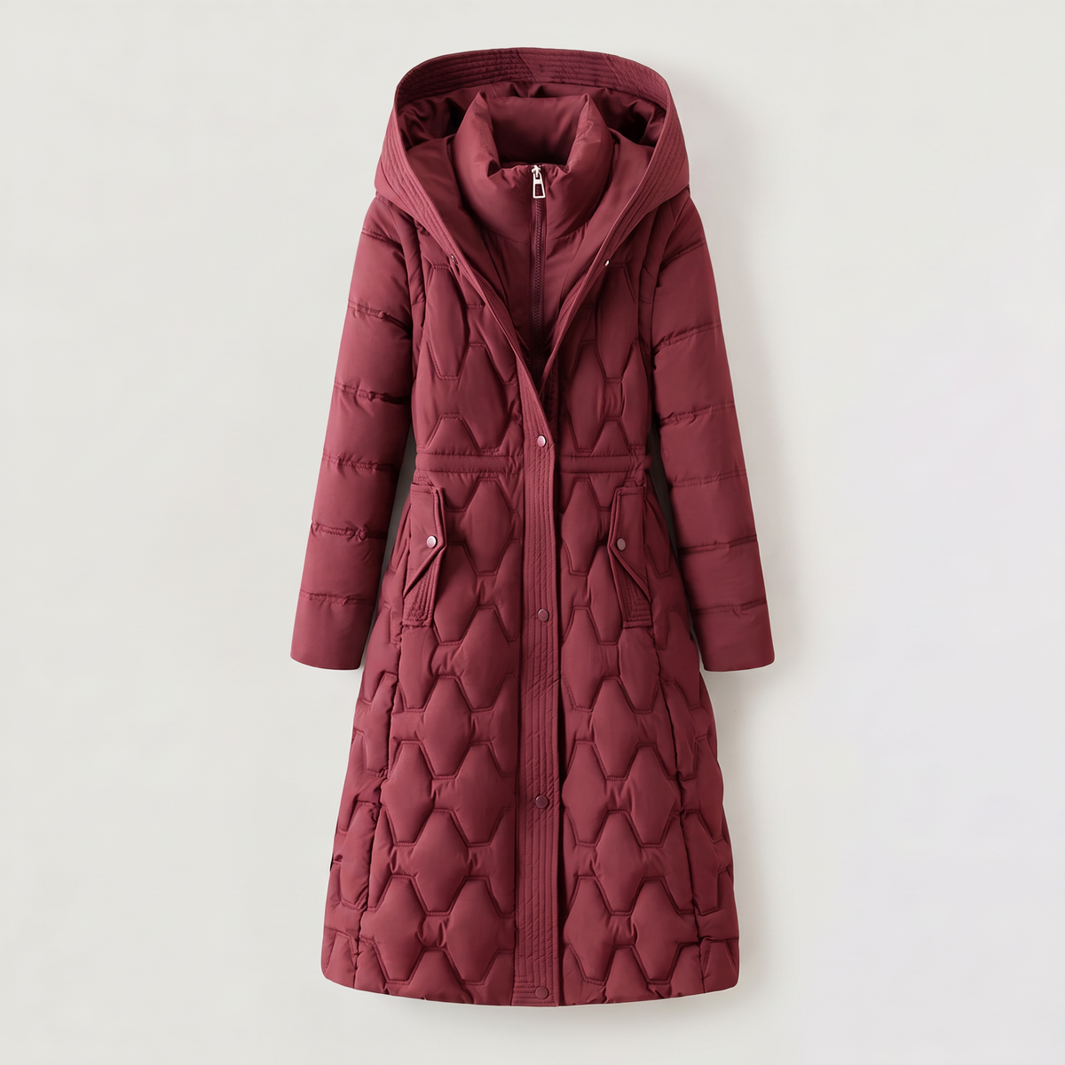 Maxi Quilted Hooded Coat