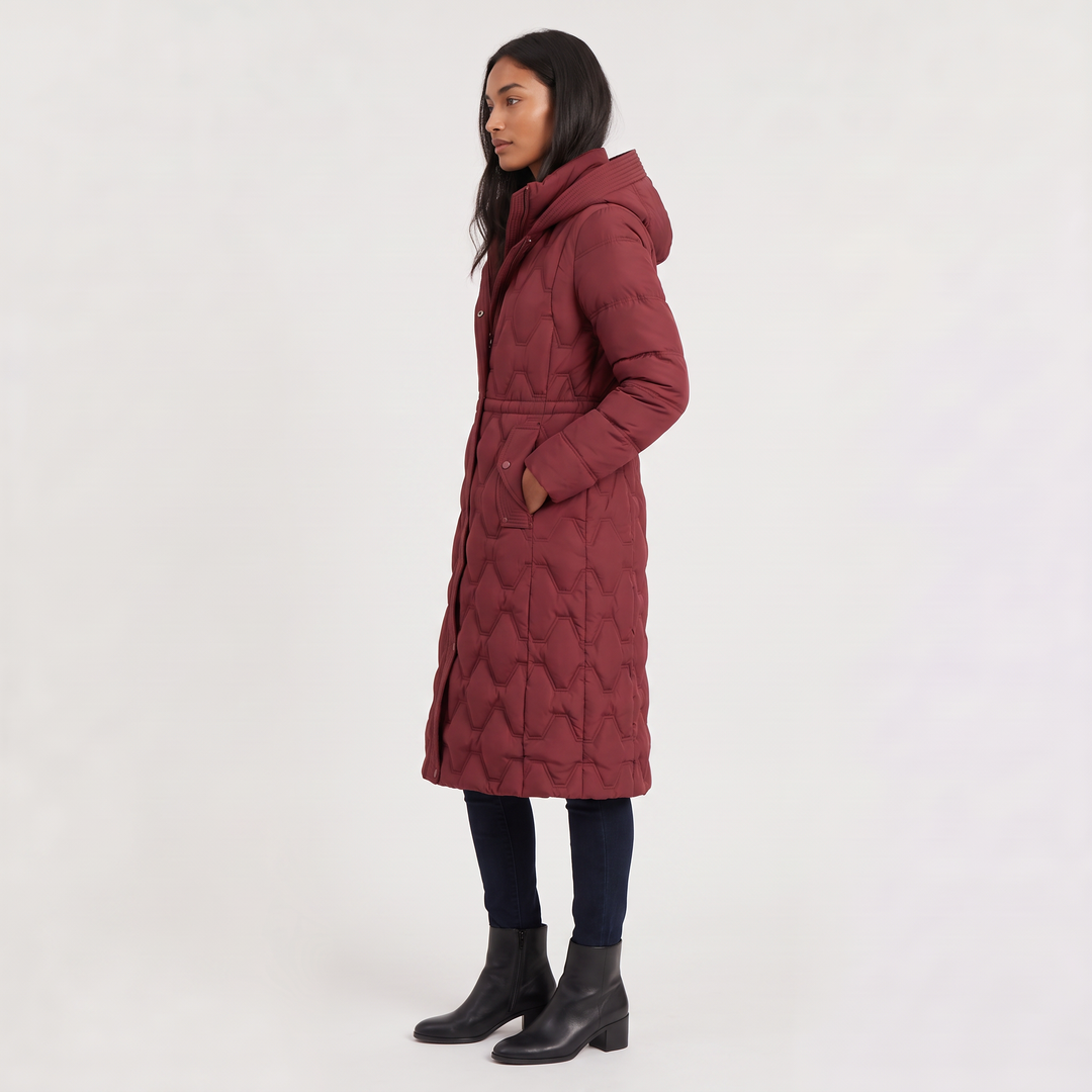 Maxi Quilted Hooded Coat
