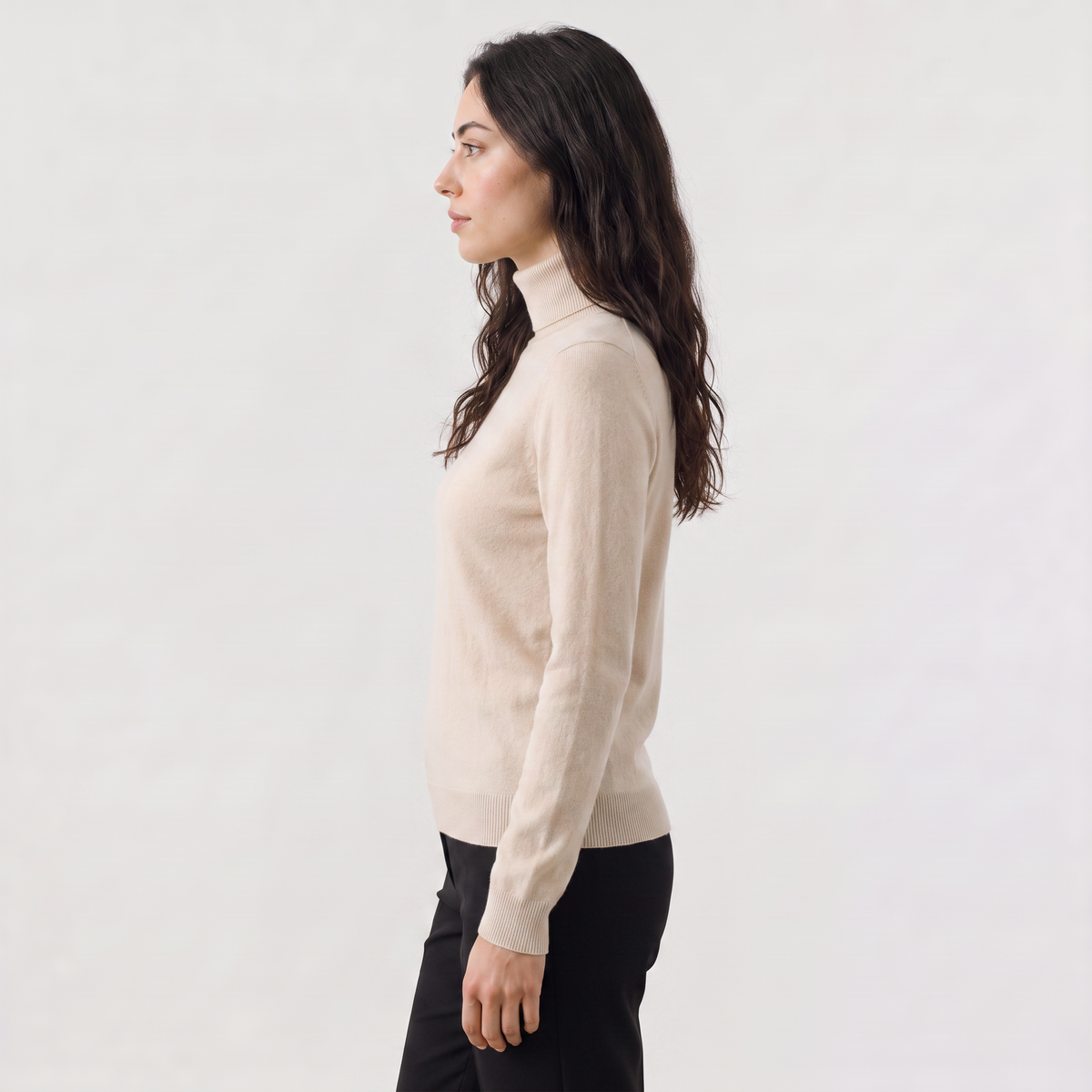 Fine-Knit Turtleneck Sweater