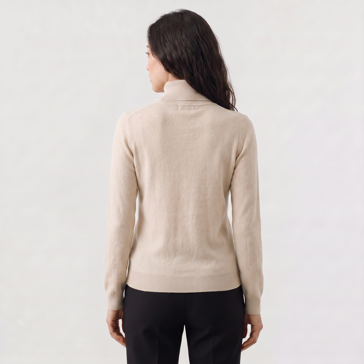Fine-Knit Turtleneck Sweater