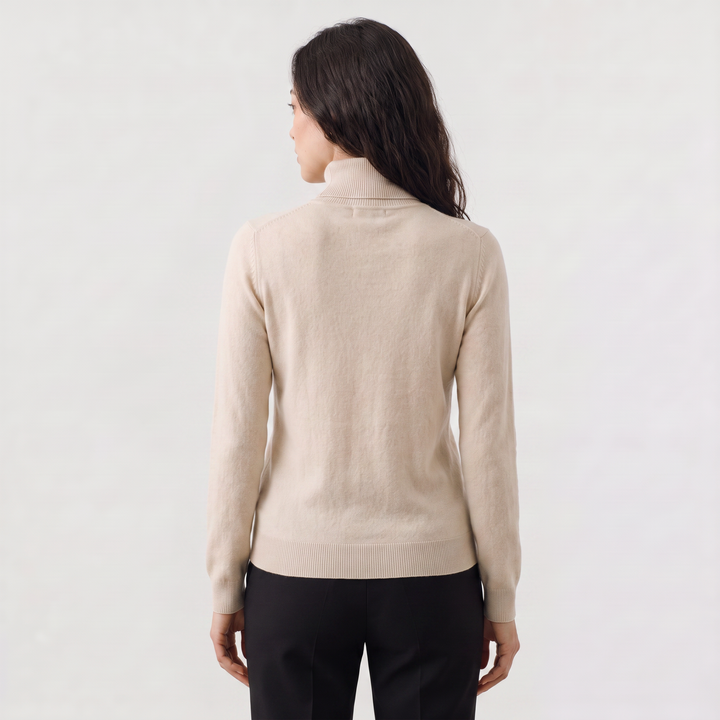 Fine-Knit Turtleneck Sweater