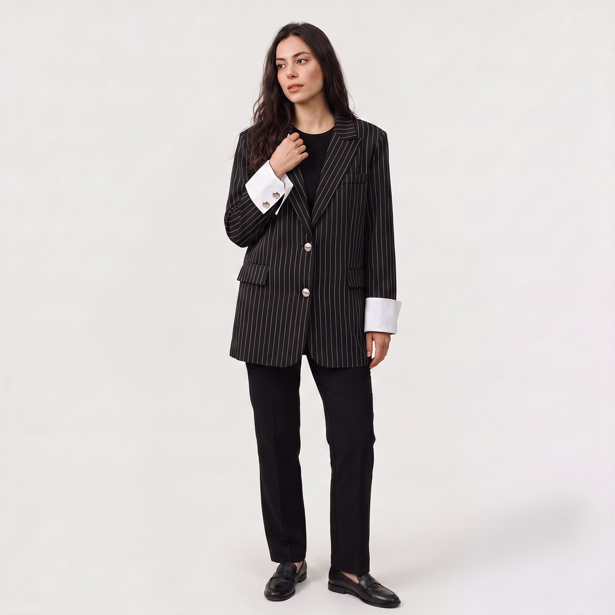 Oversized Striped Blazer