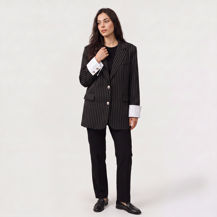 Oversized Striped Blazer
