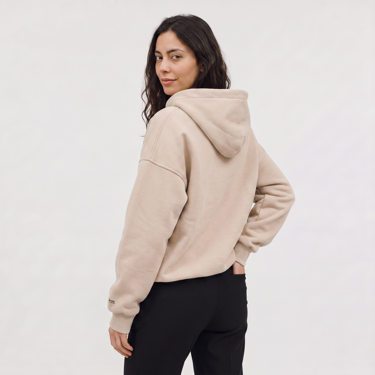 Oversized V-Neck Sweater Hoodie