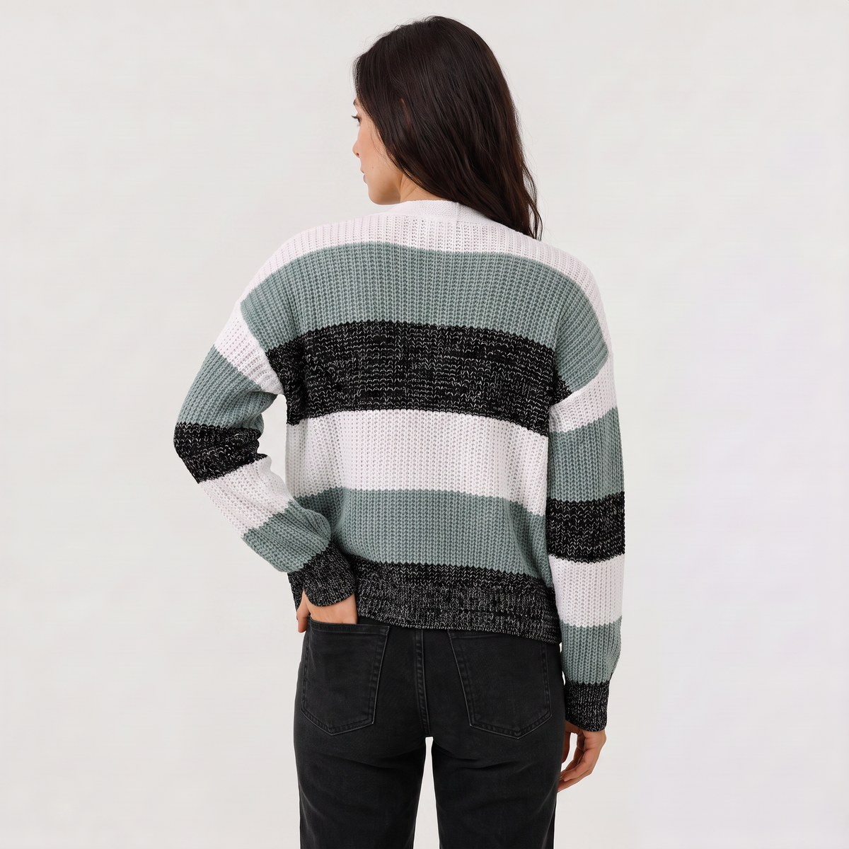 Lightweight Open-Front Knit Cardigan