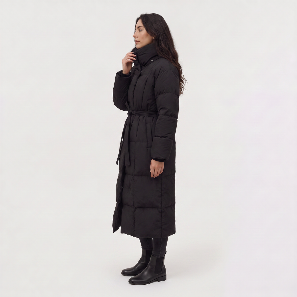 Long Line Hooded Puffer Coat
