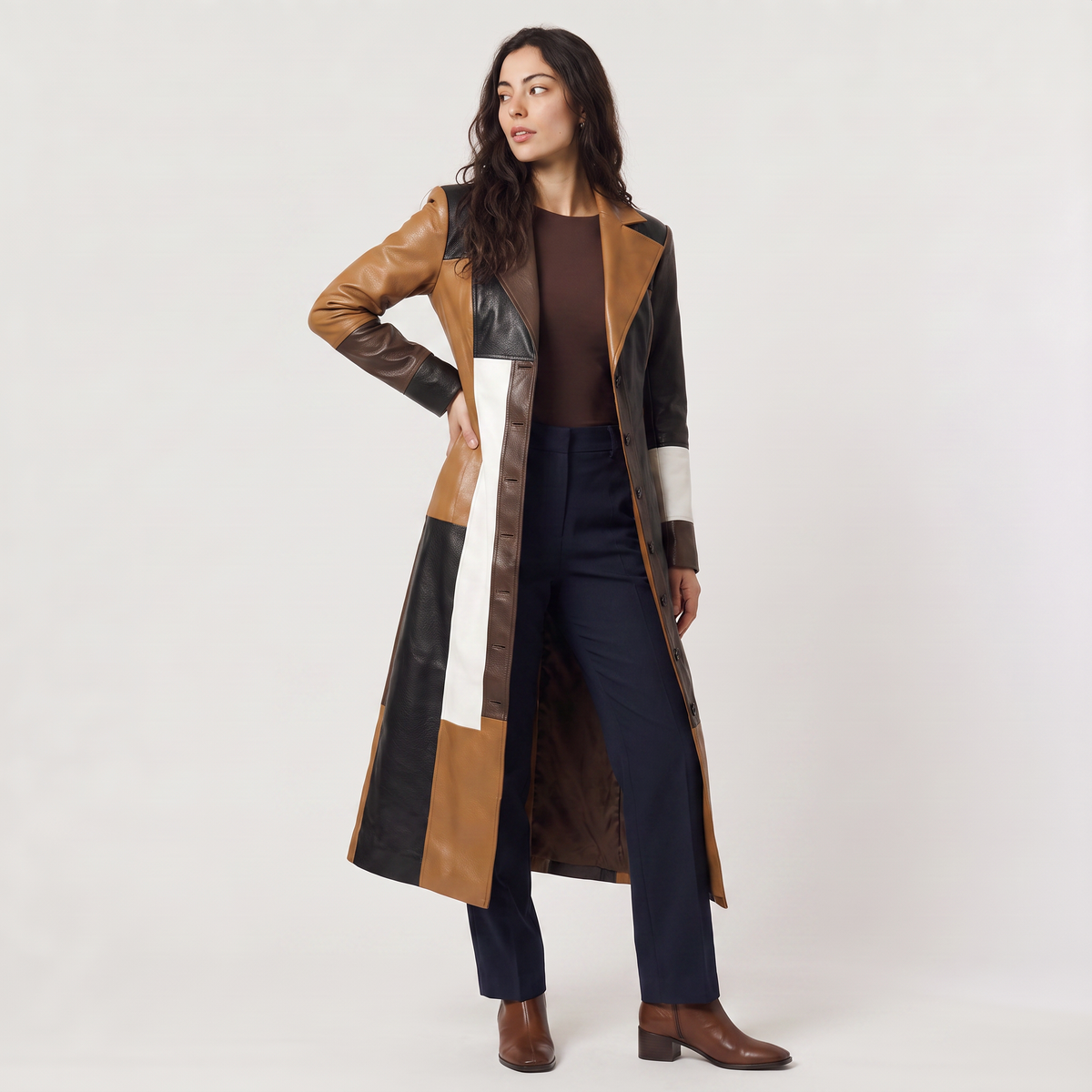 Patchwork Trench Coat