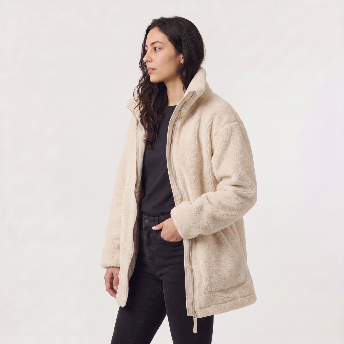 Teddy Fleece Zip-Up Jacket