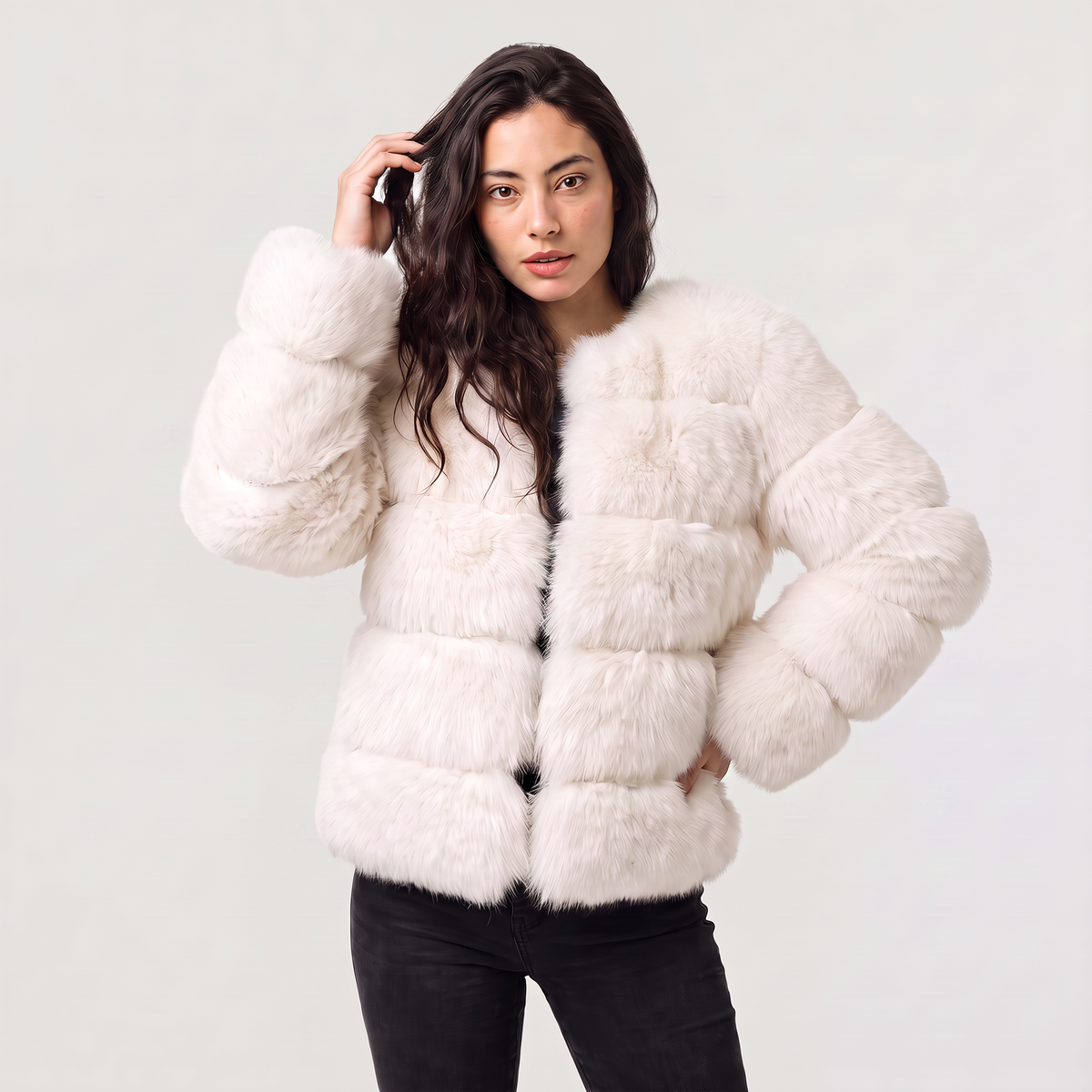 Fluffy Faux Fur Jacket