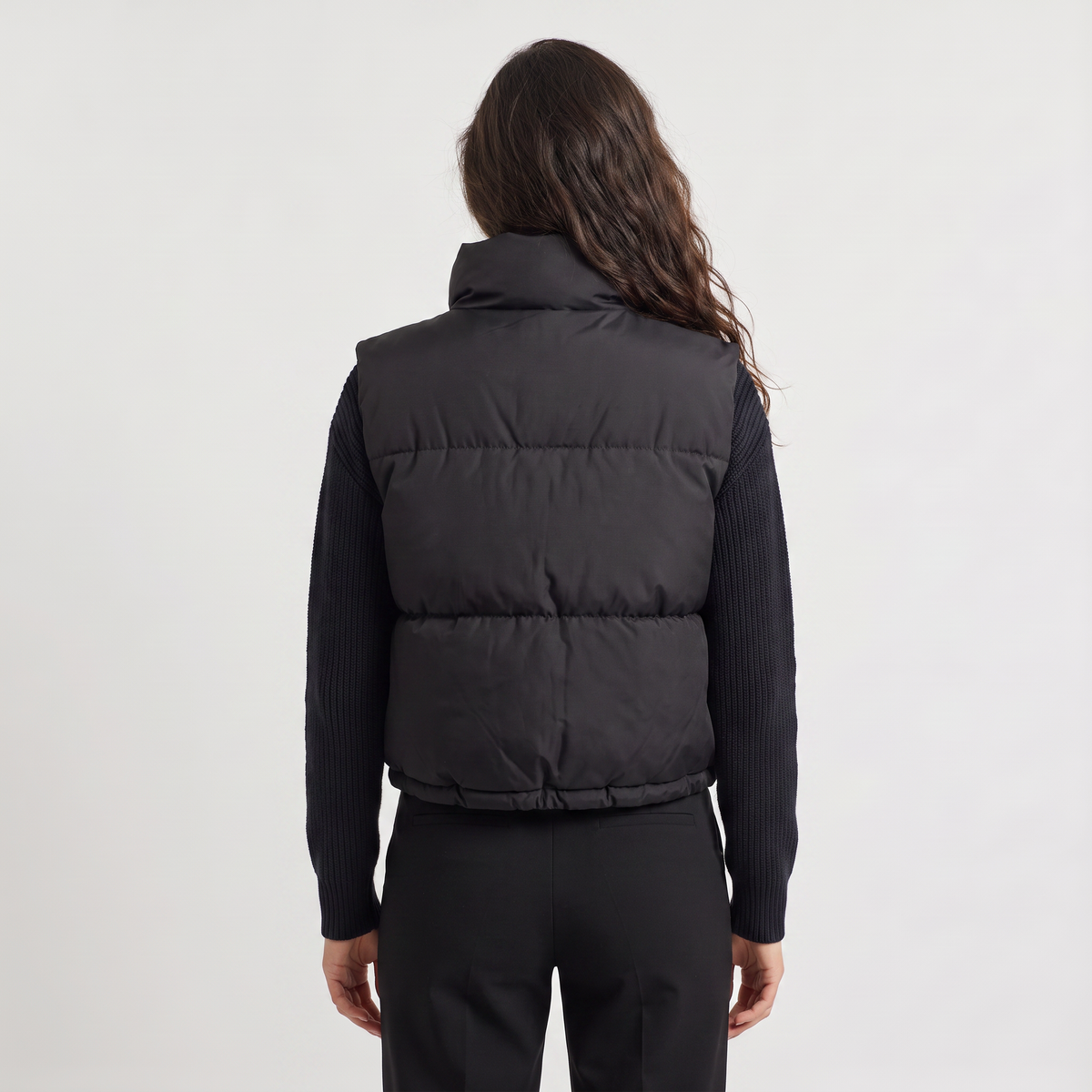 Cropped Quilted Puffer Gilet