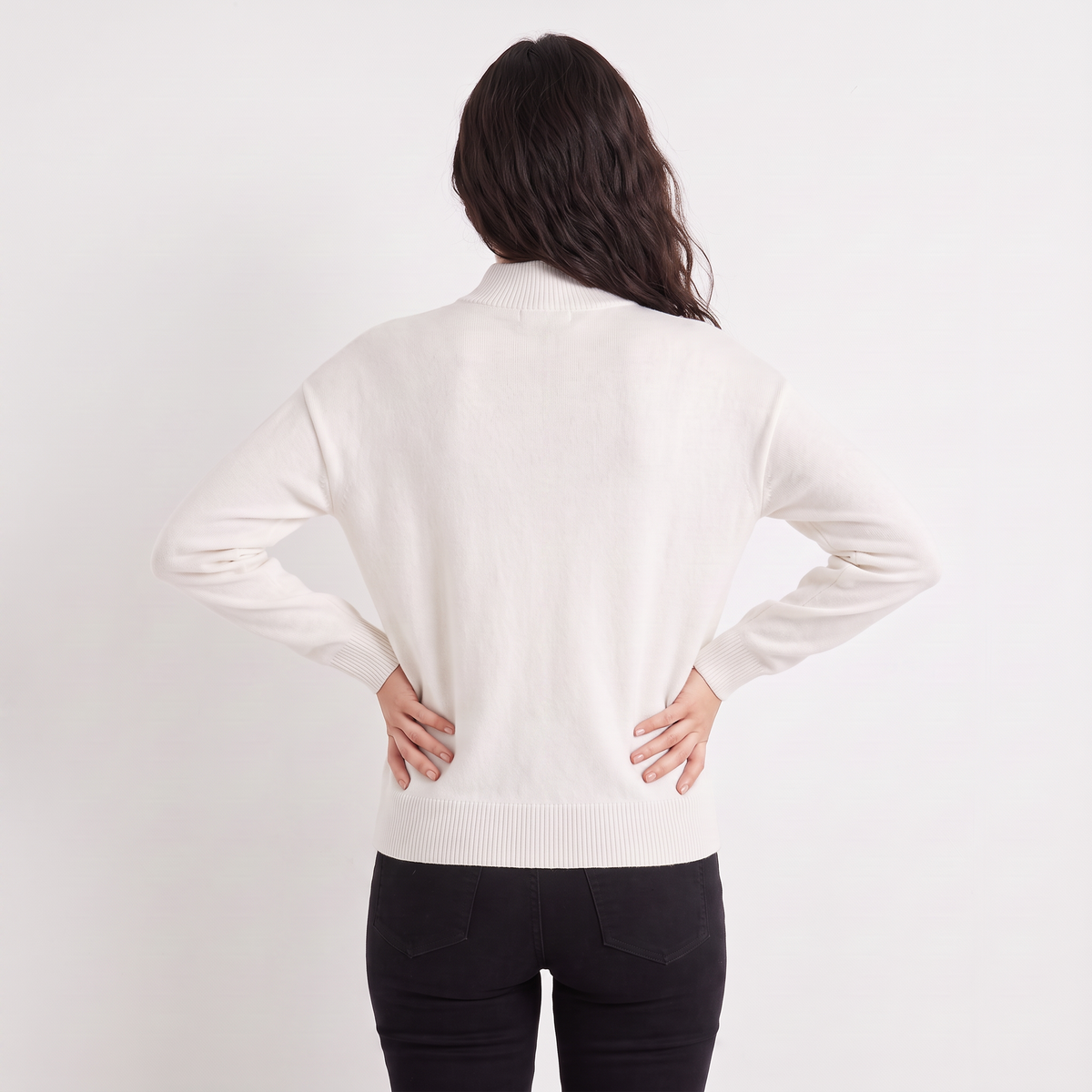 Half-Neck Knitted Sweater