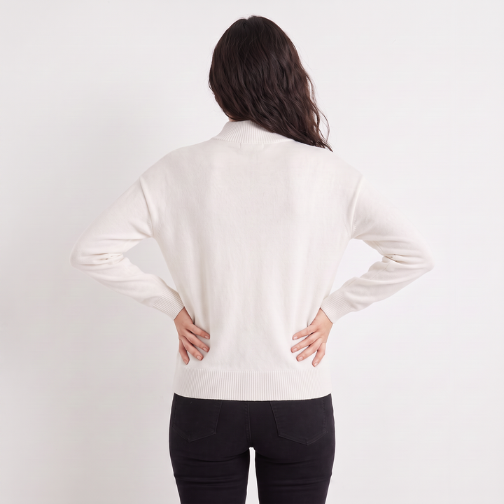 Half-Neck Knitted Sweater