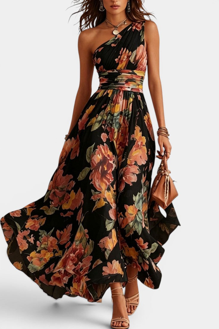 Bralow | Michelle One-Shoulder Floral Maxi Dress